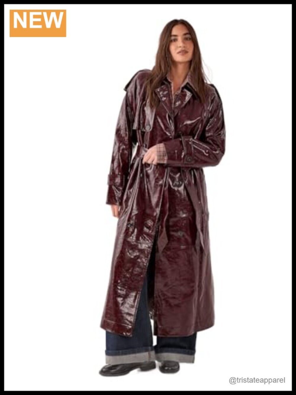 Nasty Gal Vinyl Faux Leather Trench Coat